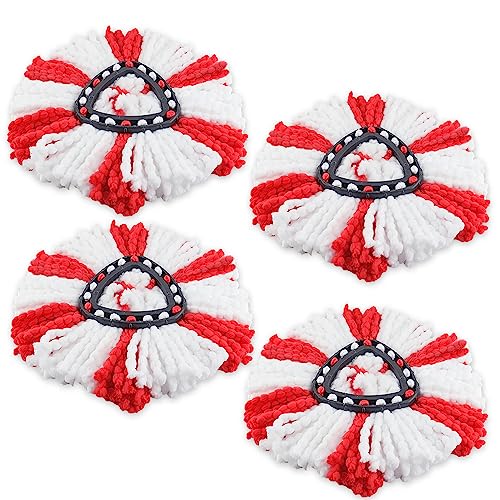 Sgizoku 4 Cabezales de mopa de Repuesto compatibles con Viledas Recambio Turbo,Recambios de mopa compatibles con el Cabezal de mopa O-Cedar