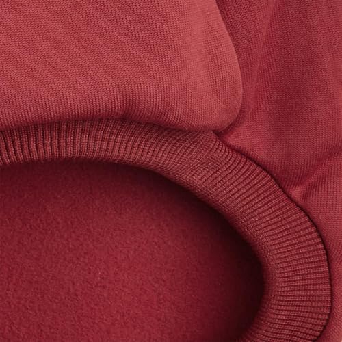 Image of Soft Puppy Sweater for Small Dogs Winter Knit Pullover, Wine XL | Elastic Cuffs Pet Clothes, Holiday Party Matching, Fall Winter Daily Outfit, Soft Breathable Machine Washable Sweatshirt