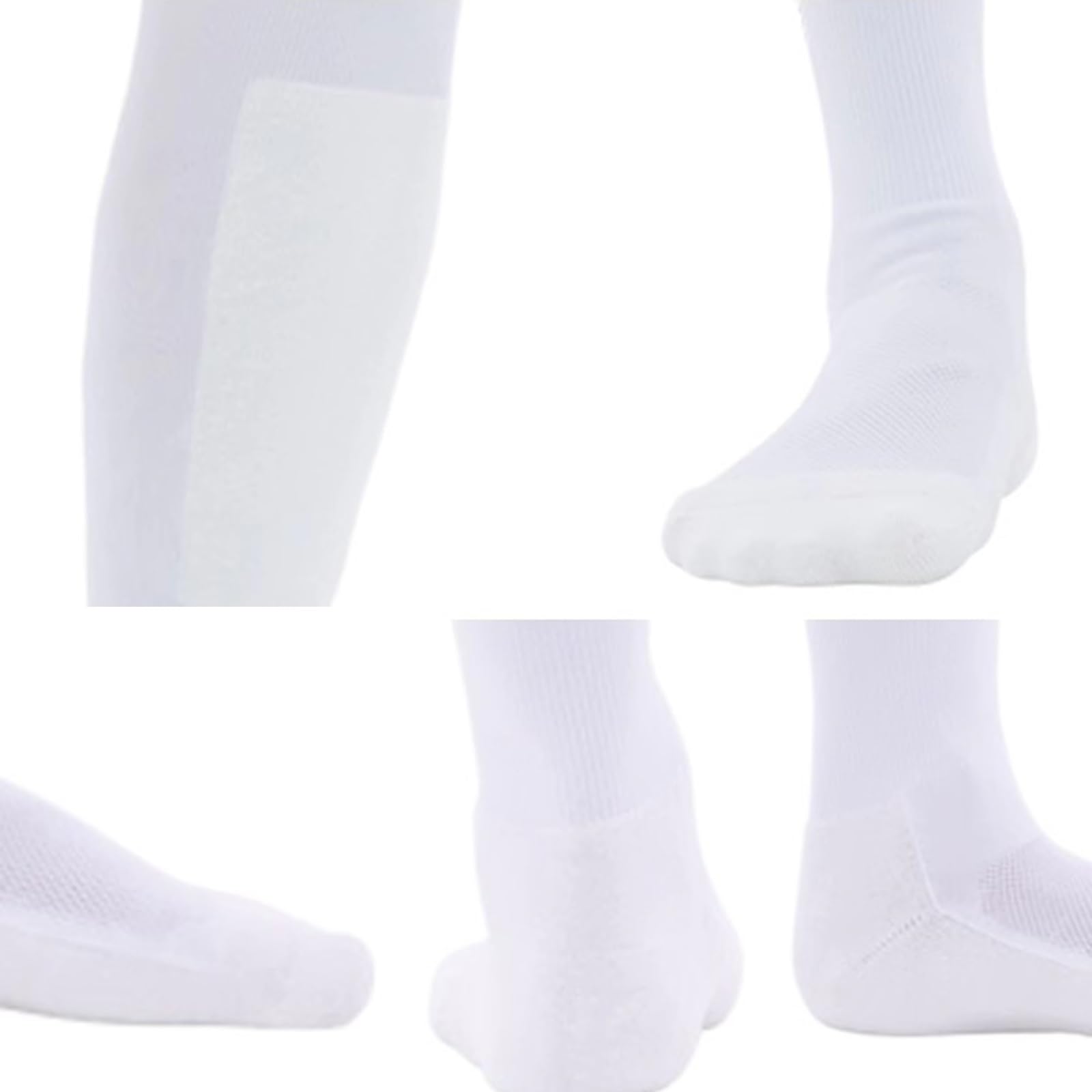 Fechtsocken, Hohe Lange Sportsocken für Kinder und Erwachsene, Sicherheitsleggings, Professionelle Fechtausrüstung(White,L)