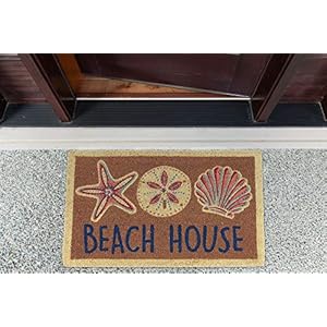 DII Heavy Duty Coir Doormat with Nonslip Vinyl Backing, Welcome Mat Outdoor Entry Way & Front Porch Décor, Beach House, 17x29 DII Heavy Duty Coir Doormat with Nonslip Vinyl Backing Welcome Mat Outdoor Entry Way Front Porch Decor Beach House 17×29