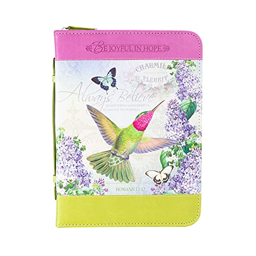 "Divinity Boutique Bible Business Report Cover (25740) | Medium Fits Bibles up to 8.25" x 5.50" x 1", Hummingbird