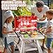 2026 Kids Kitchen Playset Toy Grill BBQ with Smoke Light Pretend Play Food Toys Cooking Set 2-Layer Barbecue Gifts for Toddler Boys Girls 3-5 6 7