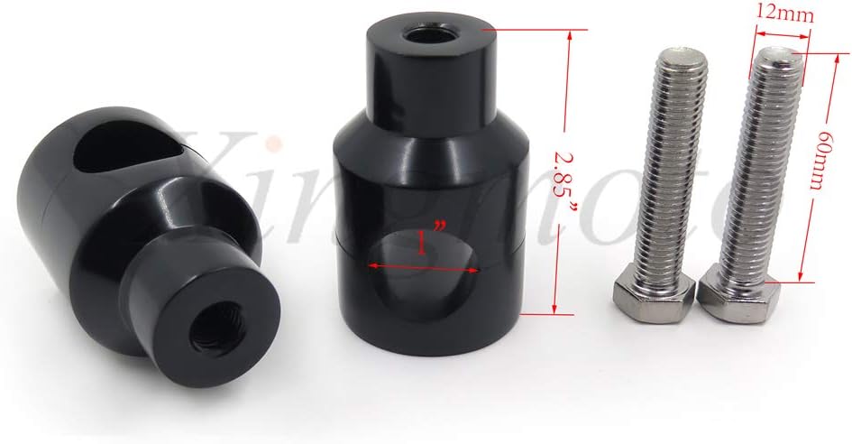 AfterMokit Replacement for 1 inch Handlebar Riser Extension Upward Mount Extender Universal fit for Honda for Harley Davidson for Kawasaki for Suzuki for Yamaha Black