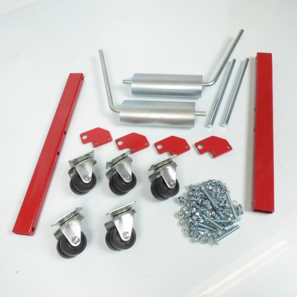 RANGE MOTO UNIVERSEL P2R GM ACIER ROUGE A ROULETTES (CHARGE MAXI 565 kg)