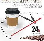 Ginkgo 100 Pack 12 oz Thickened Coffee Cups with Lids and Sleeves | Disposable To Go Paper Coffee Cups Hot Chocolate, Cocoa, Coffee Bar Accessories Supplies