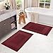 Superior Heavyweight Cotton Bath Mats, 2-Piece Rugs For Bathroom Accessories, Washable Rug For Shower, Toilet, Modern Decor, No Backing, Luxury Hotel And Spa Quality, Set of 2, 22