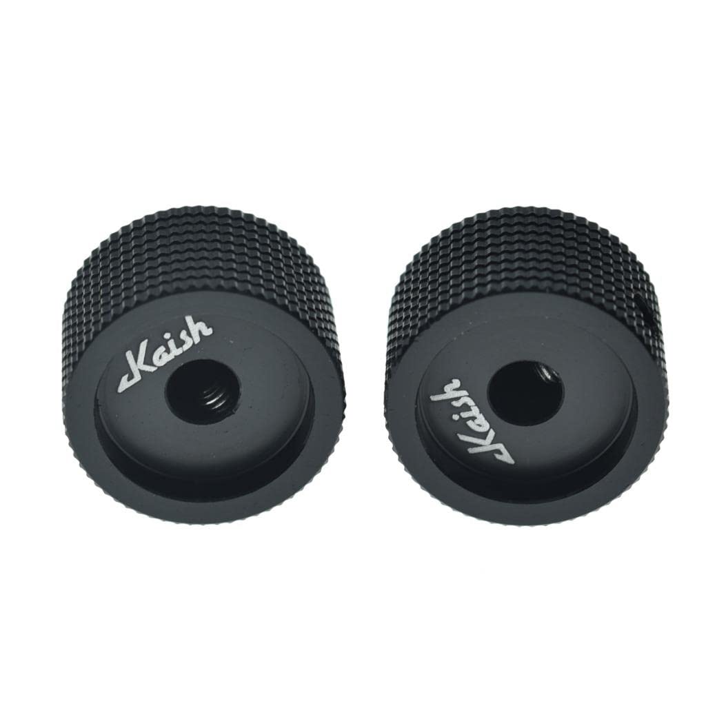 KAISH 2 stks 63/64 (25mm) Diam. Aluminium Potentiometer Knoppen 1/4 Universele Metalen Pot Knoppen met Indicator en Set Schroef voor Gitaar/Bas/AMP Versterker/Eindversterker/Voorversterkers/Audio