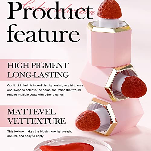Akary Soft Cream Blush Makeup, Velvet Mousse Liquid Blush For Cheeks, Matte Natural Silky Smooth Blush Stick With Applicator, Lightweight, Long-Wearing, Smudge Proof, Natural-Looking, 01 Love Cake #TOP7