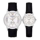 [エンポリオアルマーニ] EMPORIO ARMANI 無料 ペアウォッチ 43mm 31mm ブラック クロコ レザー AR9113 腕時計 [並行輸入品]