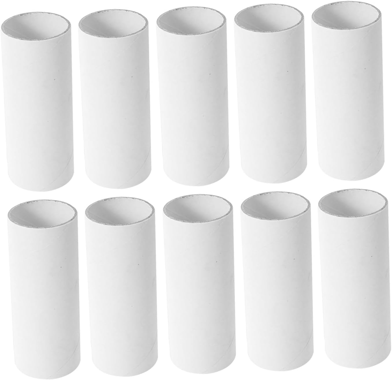 Hohopeti 10pcs Kraft Paper Tubes for Art Drawings and Posters Cardboard Storage Tubes for DIY Projects White Sturdy Mailing Rolls for Creative Crafts