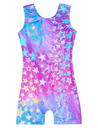 Image of Domusgo Gymnastics Leotards for Girls Sparkly One Piece Biketard Size 1-10Y
