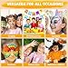 MULVINNIE 12 x 10g Face Painting Kit, Non-Toxic Water Activated Face Paint Palette, Facepaint Makeup Kit with Brushes, Stencils, Gems, for Festivals, Halloween, Carnival, Birthday Parties