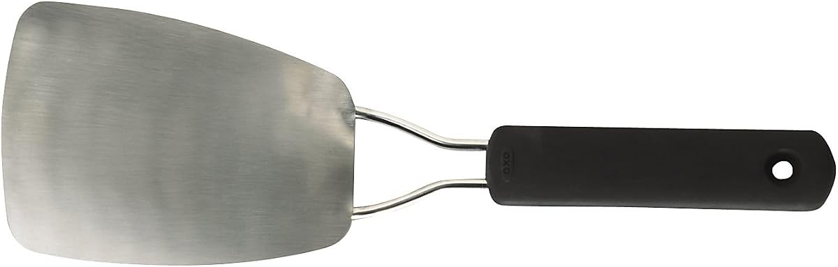 OXO Good Grips Stainless Steel Flexible Turner - Large | Flexible Spring-Steel Head Glides Under Food, Ideal for Large Fish Filets, Omelets, Cookies, Dishwasher Safe