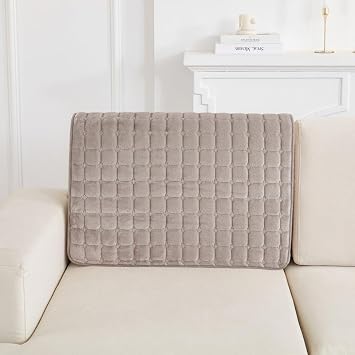 GKXLH New Non-slip Sofa Cover 1 2 3 4 Seater (Light Coffee, 70 x 90cm/1 PC) | Sofa Covers Washable, Soft Flannel Sofa Slipcovers, Pet-friendly Couch Covers, Stain Protection, Home Decor for Living Room