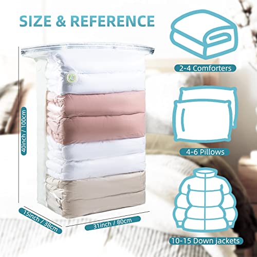 Tailink 8 Pack Space Saver Vacuum Storage Bags Jumbo Cube 31X40X15In , Vacuum Sealer Storage Bags For Closet Organizer, Extra Large Vacuum Compression Bags For Clothes, Comforters, Quilts, Moving Storage, Space Bags Vacuum Storage Bags #TOP1