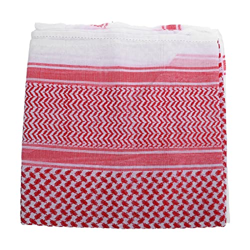 LUOZZY Cachecol masculino de cabeça de Shemagh do Oriente Médio do Turbante árabe Dubai lenço de cabeça muçulmano tático militar Keffiyeh lenço xale pescoço, vermelho