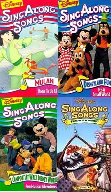 disney's sing along songs pack 4 : Mulan Sing Along Songs, Sing Along Songs - Campout at Walt Disney World, Sing Along Songs - Disneyland Fun, Disney's Sing Along Songs: Fun With Music (Volume Five)