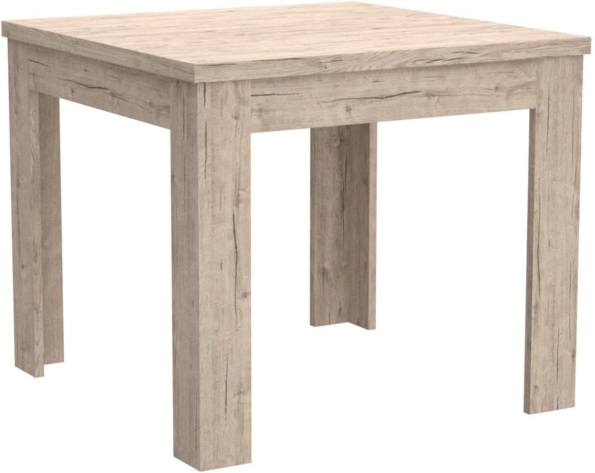 Mobili Fiver, Square extendable Dining Table, Eldorado, 35.4(70.9) x35.4 in, Oak, for 4-8 People, Expandable Dining Table for Kitchen, Italian Furniture