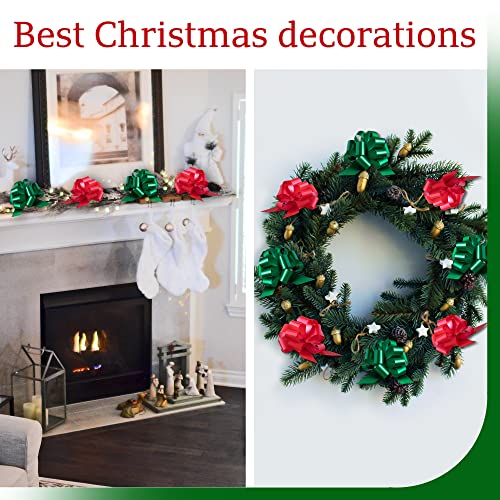 Xmasolutions Eye-Catching Xmas Pull Bows For Easy Gift Wrapping With Ribbon - 5 Inch Wide Wrap Bows For Christmas Tree Decoration thumb #5