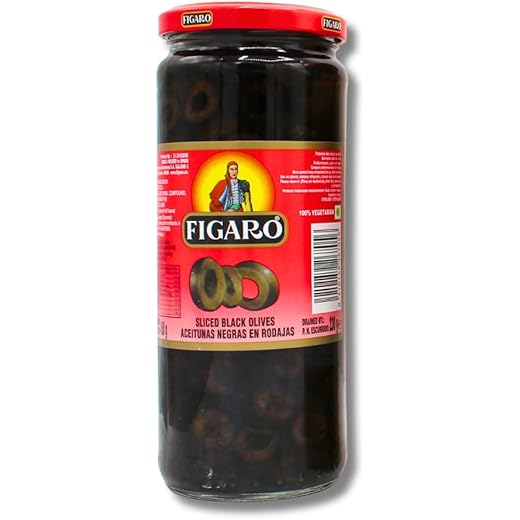 Figaro Olives (Figaro Black Olives, Sliced 450gm)