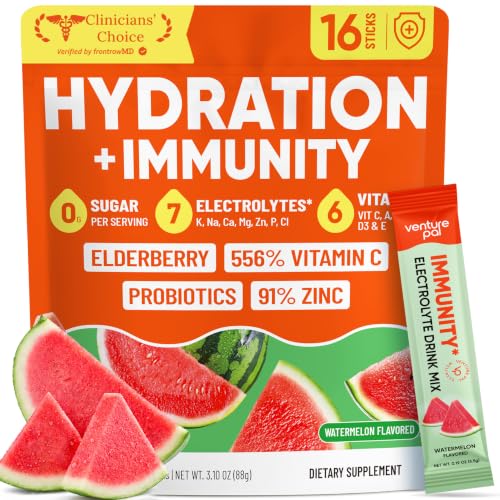 Image of Venture Pal Sugar Free Hydration Packets+Immune-Liquid Daily IV Drink Mix
