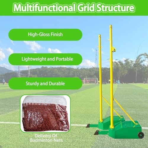 Freestanding Badminton Net Set with Weighted Base - Perfect for Backyard, Park, School & Indoor/Outdoor Use - Easy Setup, Durable & Stable for All Ages