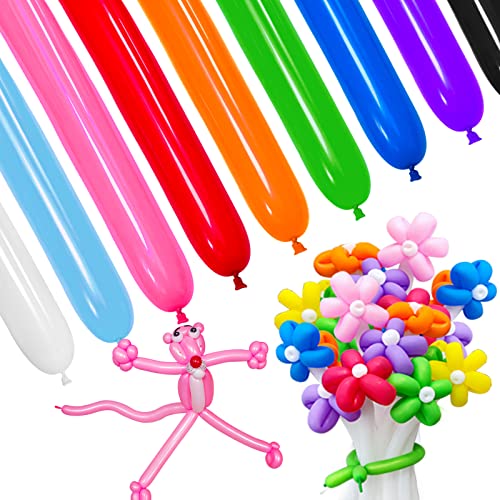 HYKJNBW Long Balloons for Modelling, 260Q Balloons, Magic Balloons Twisting Animals Balloons for Wedding Bachlorette Birthday Party Decoration 100cs