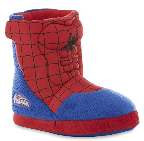 Marv Marvel Boy's Spiderman Slipper Booties (7-8 M US Toddler, Red)