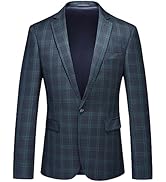 Men's Plaid Blazer Sport Coats Jackets Slim Fit Lightweight Casual Checkered Blazer for Men