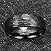 Vakki Black Mens Tungsten Wedding Bands 8mm Hammered Brushed Promise Rings Size 9