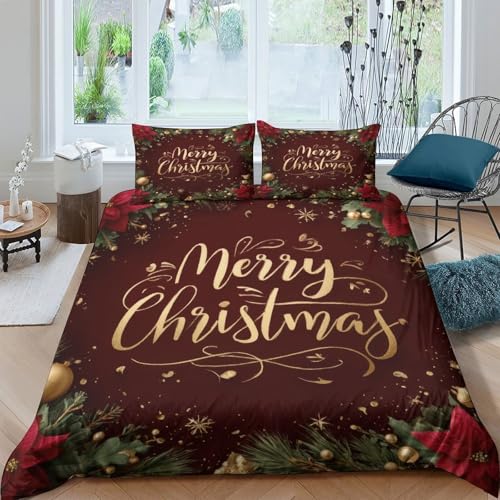 Housse de couette Noël respirante et douce avec fermeture éclair 200x200 - 4