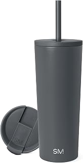 Simple Insulated Tumbler with Straw