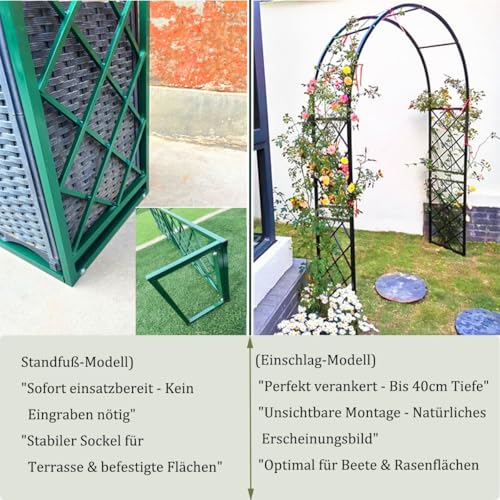 Arche de jardin en métal robuste et structure rigide anti-intempéries - 5