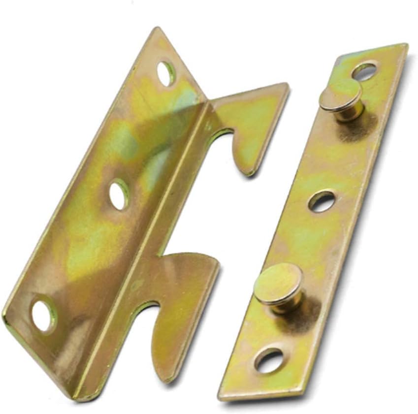 Bed Rail Bracket - Heavy Duty Non-Mortise Fasteners,Set of 4 (Screws Included)