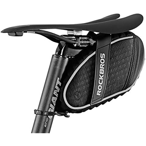 ROCKBROS Fahrrad Satteltaschen Fahrradsitz Taschen Werkzeugtasche Fahrradtasche Wasserabweisend beim Leichten Regen Reflektierend Cover