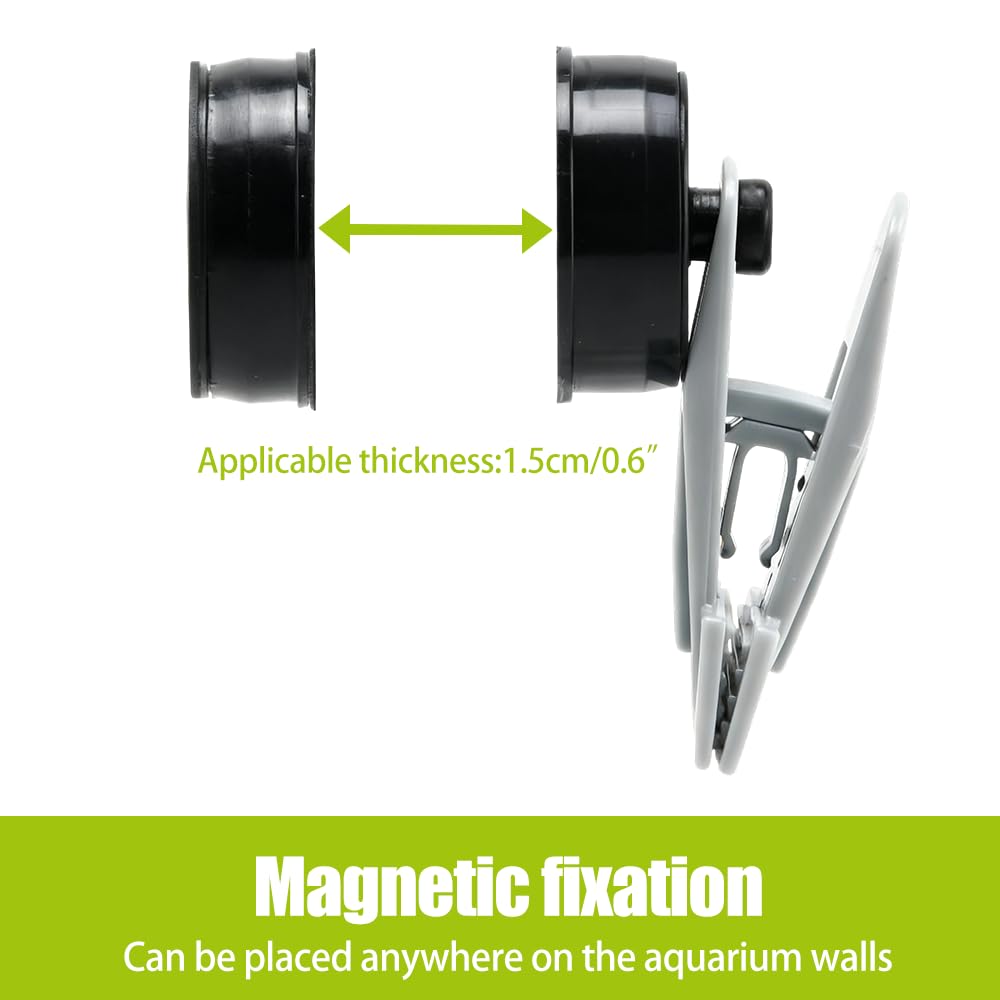 Pinces Magnétiques pour Nourrir Les Algues, Pince d'alimentation en Algues, Mangeoire Magnétique pour Aquarium, Distributeur Magnétique d'algues pour Aquarium d'eau Douce et d'eau de Mer