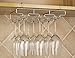 bafvt Wine Glass Holder - 3 Rows Stemware Rack Under Cabinet - 304 Stainless Steel Hanger Storage Shelf, Fit for The Cabinet 0.8“ or Less