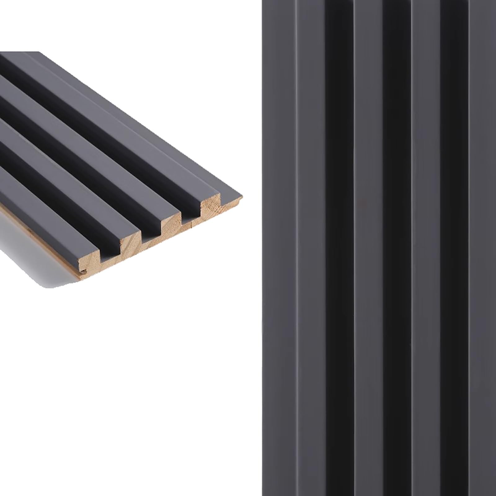 Paneles de pared de listones de madera para decoración interior moderna, solución duradera de revestimiento de pared DIY para sala de estar, dormitorio y espacios de oficina