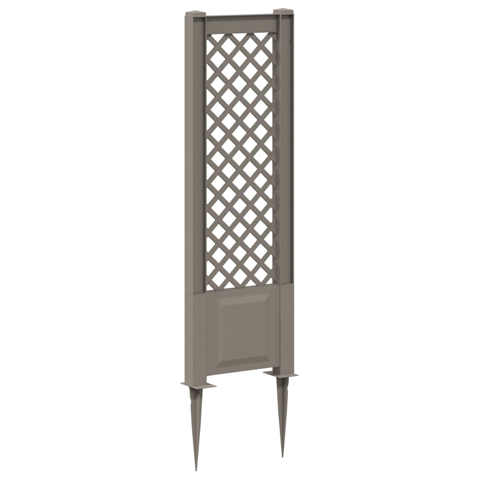 Rankhilfe mit Spikes PP Grau 43x6x165 cm Kletterhilfe Garten 1 STK
