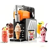 Slushie Machine, 85oz Ice Cream Machine & Slushy Machine for home, with LED Display, 6 Preset Programs for Margaritas, Frappés, Milkshakes, and Soft Serve, Automatic Cleaning, No Ice Needed