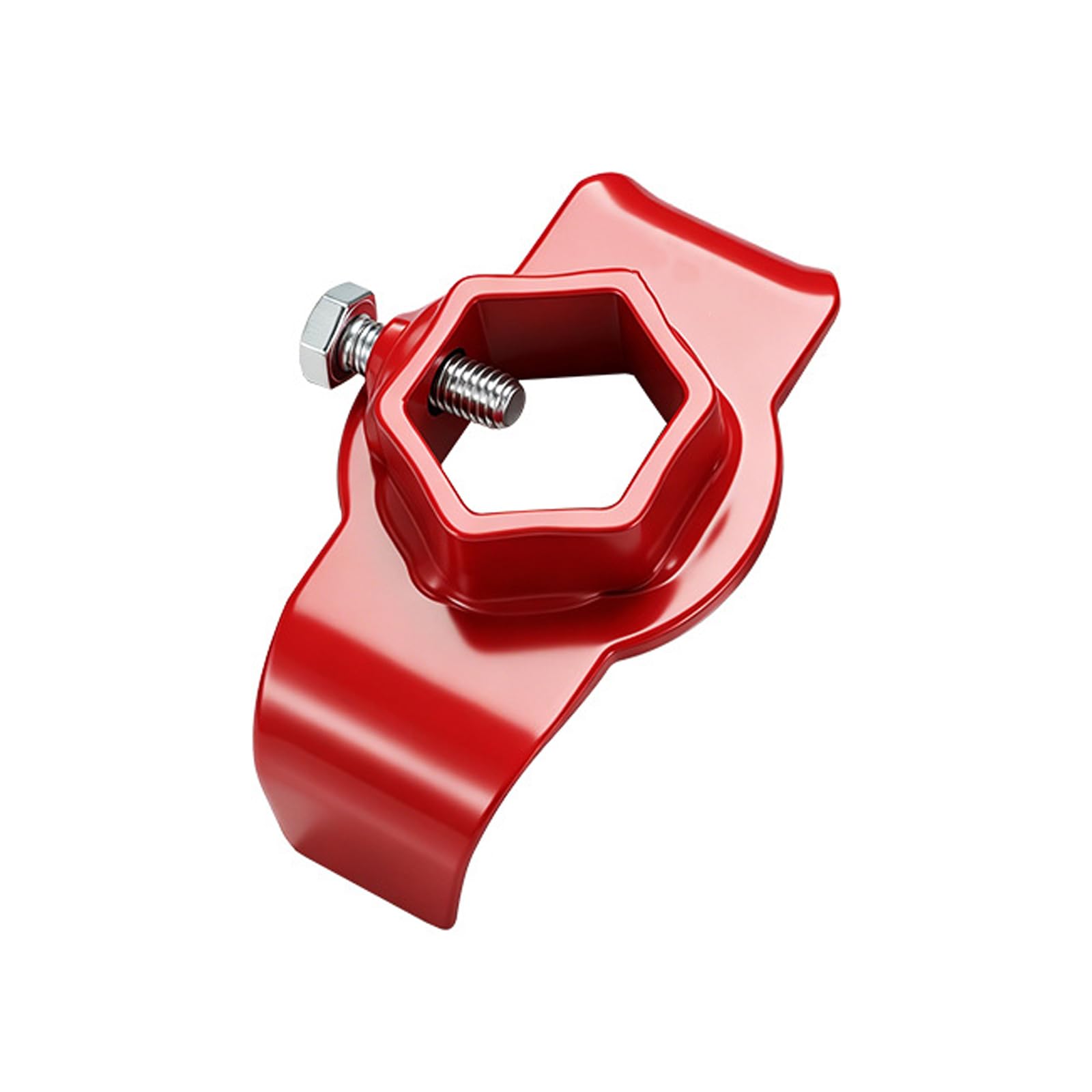 Gtylf Red Farm Machine Tiller Cover 32 Shaft Oil Seal Guard Metal Part With Six-Sided Opening For Field Tilling And Seasonal Maintenance Work Shaft Cover Compact Tiller Accessory Cultivator Guard Grass Wrap