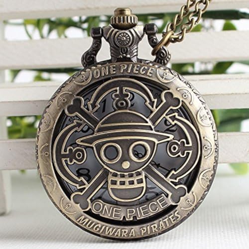 Image of Augen Premium Pocket Watch Metal Keychain Onepiece 4 Retro Vintage for Gifting with Key Ring Anti-Rust (Pack of 1)