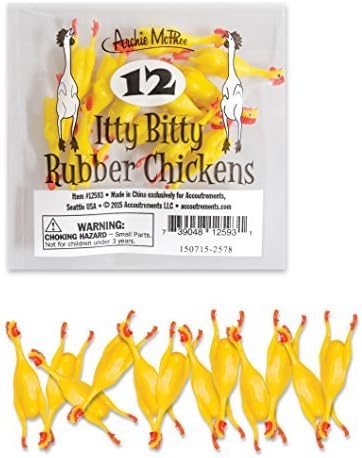 Archie McPhee Pollos de goma Itty Bitty por Archie McPhee
