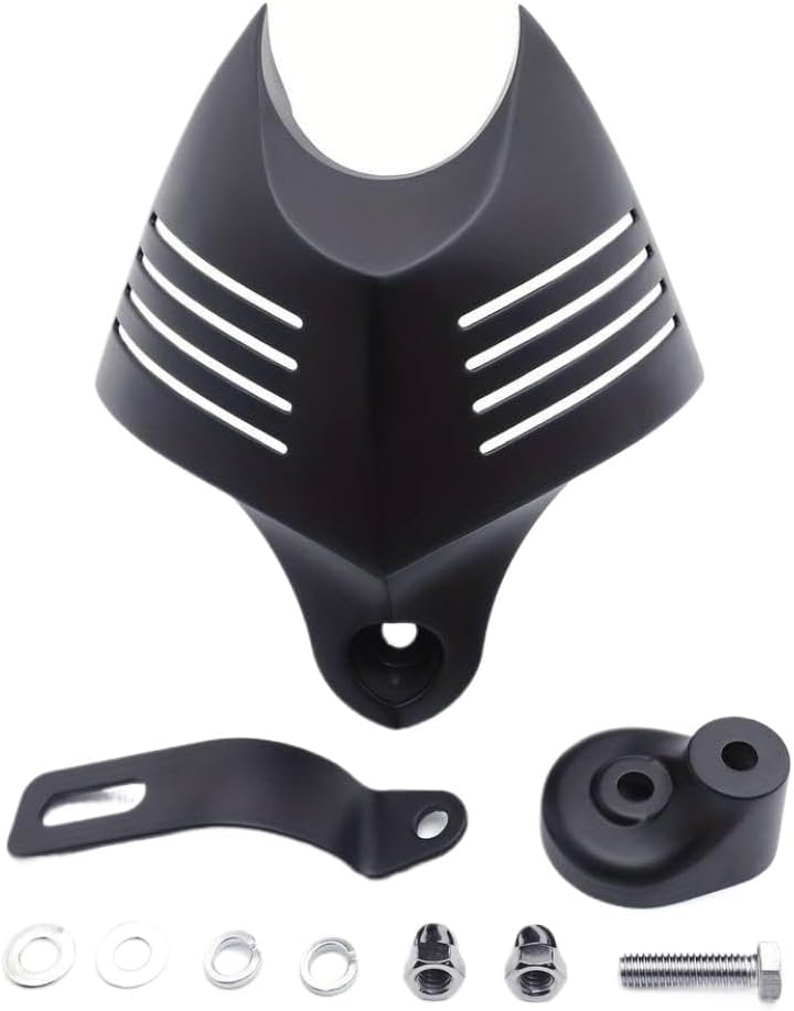 Black Chrome Big Twin Horn Cover Cowbell Style Horns Compatible With Softail Sportster Electra Road King Street Motorcycles Stock Replacement Parts(Chrome)