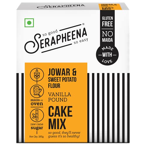 Image of Serapheena Vanilla Pound Cake Mix, 185g | Jowar and Sweet Potato Flour, Gluten Free, No Maida, Quick and Easy to make