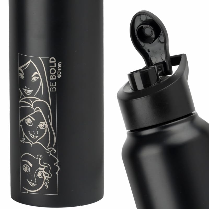 Image of SKI Sprint Stainless Steel Sipper Water Bottle with Laser Print, for School, Office, Gym, Home, Travel | AdultS &Teens | 950 ML, Leakproof, Rust free | Character Merchandise PRINCESS