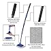 Wall Cleaner Mop, Washer Mops with Long Handle for Cleaning Walls Baseboard Window High Cabinet Ceiling Floor, 15°Bend Labor-Saving Microfiber Dry Dust and Wet Wash Cleaning Mop with Replacement Pad