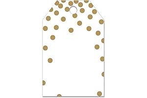 Metallic Gold Dots Printed Gift Tags