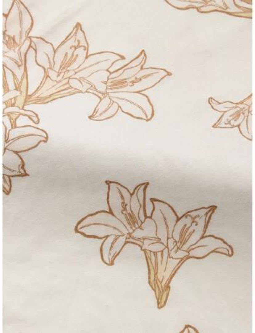 ミュシャとフラワー リリーモチーフ3点セット ダブル オフホワイト ミュシャとフラワー リリーモチーフ3点セット ダブル オフホワイト