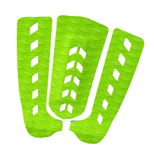 LEIPUPA 3Pcs Surfboard Surf SUP Paddleboard Traction Pad Tail Pad Deck Grips - Green - Thumbnail 6